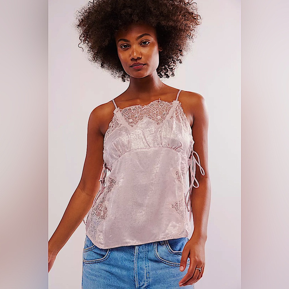 Free People Shimmer On Cami NWOT